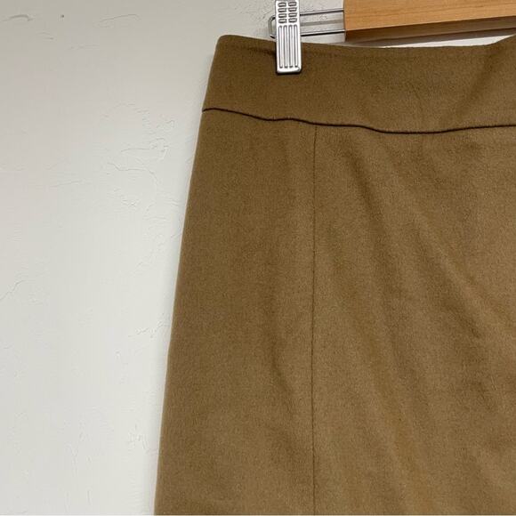 Ann Taylor Brown Wool Blend A Line Mini Skirt Dark Academia Womens 8 Preppy - Picture 2 of 8